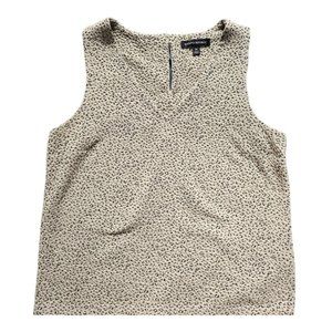 Banana Republic Leopard Cheetah Print V Front Basic Tank Medium